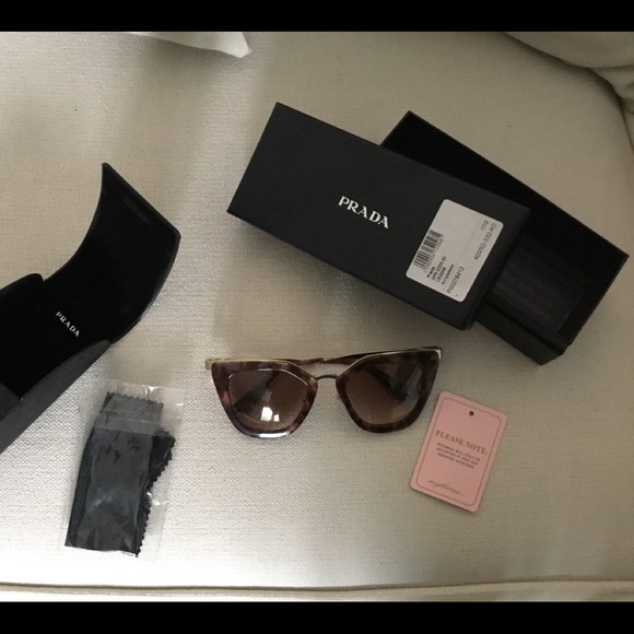 PRADA CAT EYE SUNGLASSES COLOR HAVANA . - Picture 8 of 15